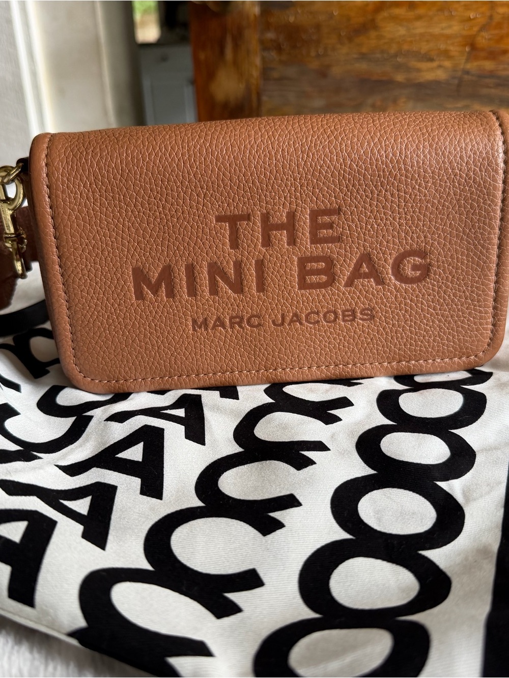 Marc Jacobs The Mini Bag in Tan Pebbled Leather